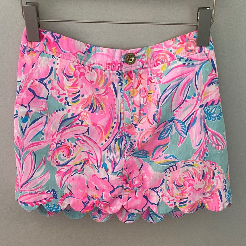 Lily Floral Pink and Blue Women's Skirt